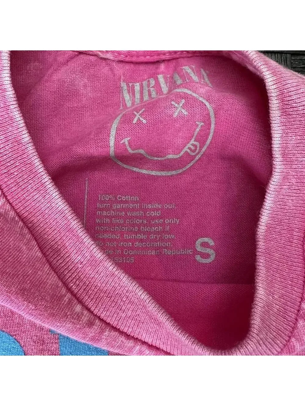 NIRVANA In Utero Pink & Blue Tee - Small